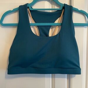 Fabletics Women's Teal Sports Bra - size L Large